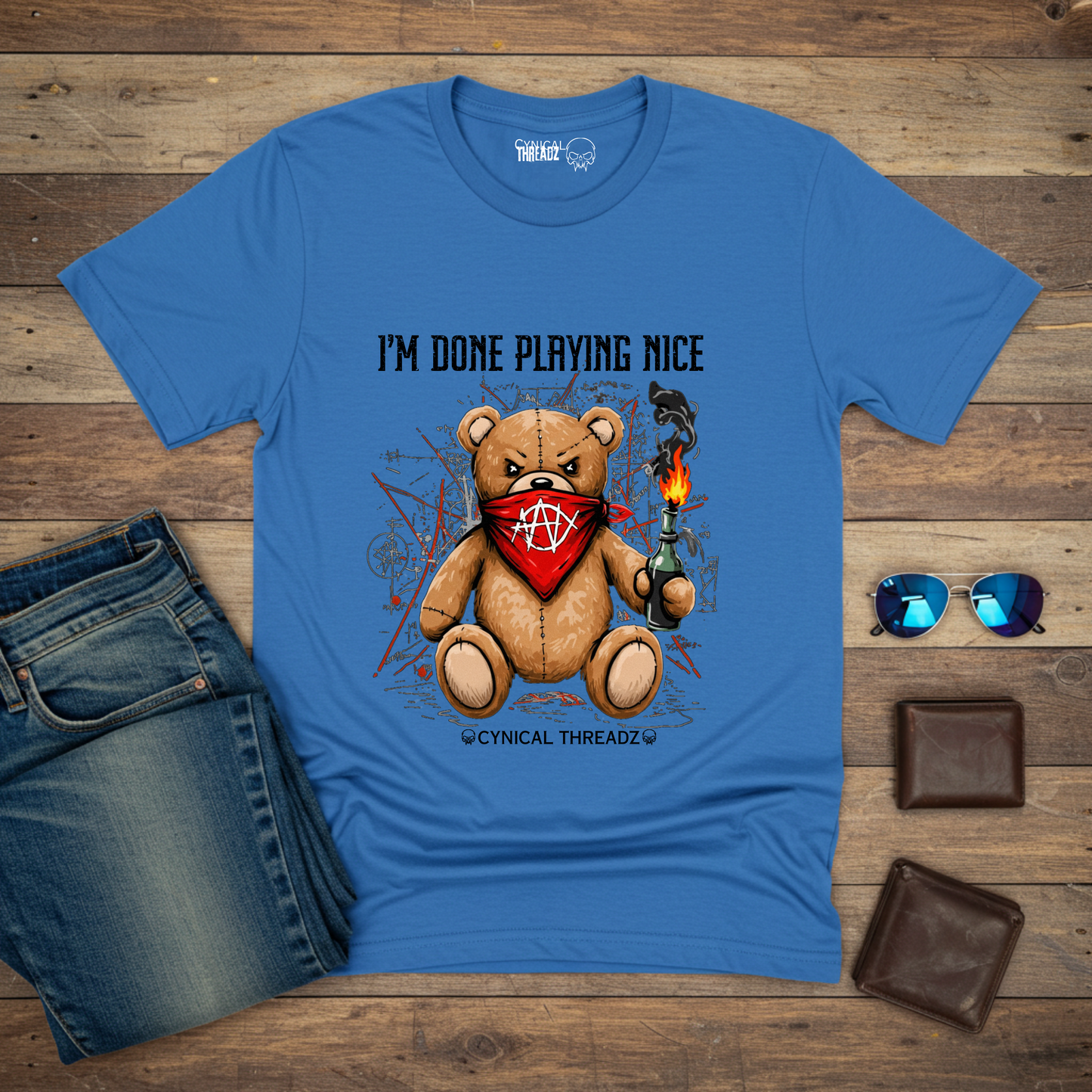 Teddy Bear Unisex T-Shirt - I'M DONE PLAYING NICE