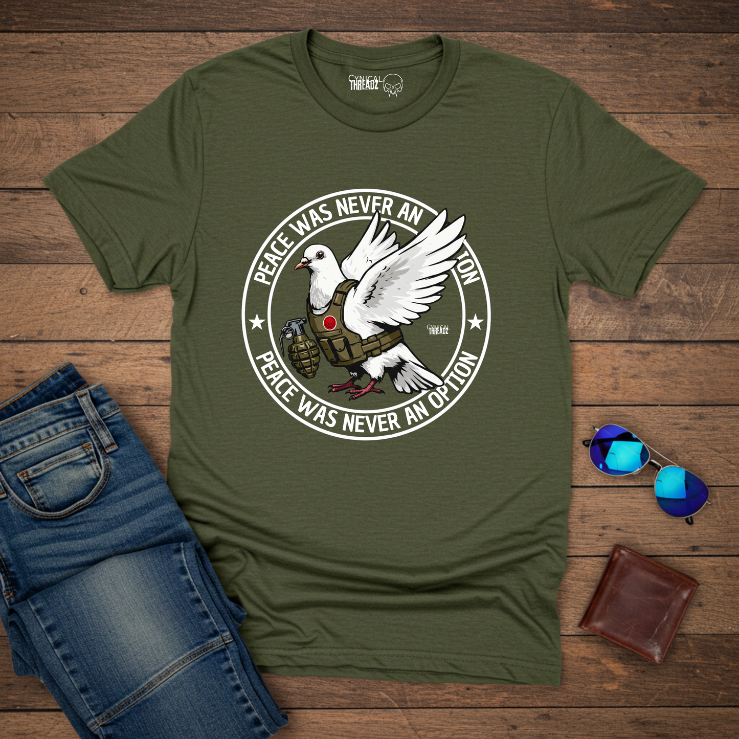 Dove Wearing Bullet Proof Vest,Graphic Tee