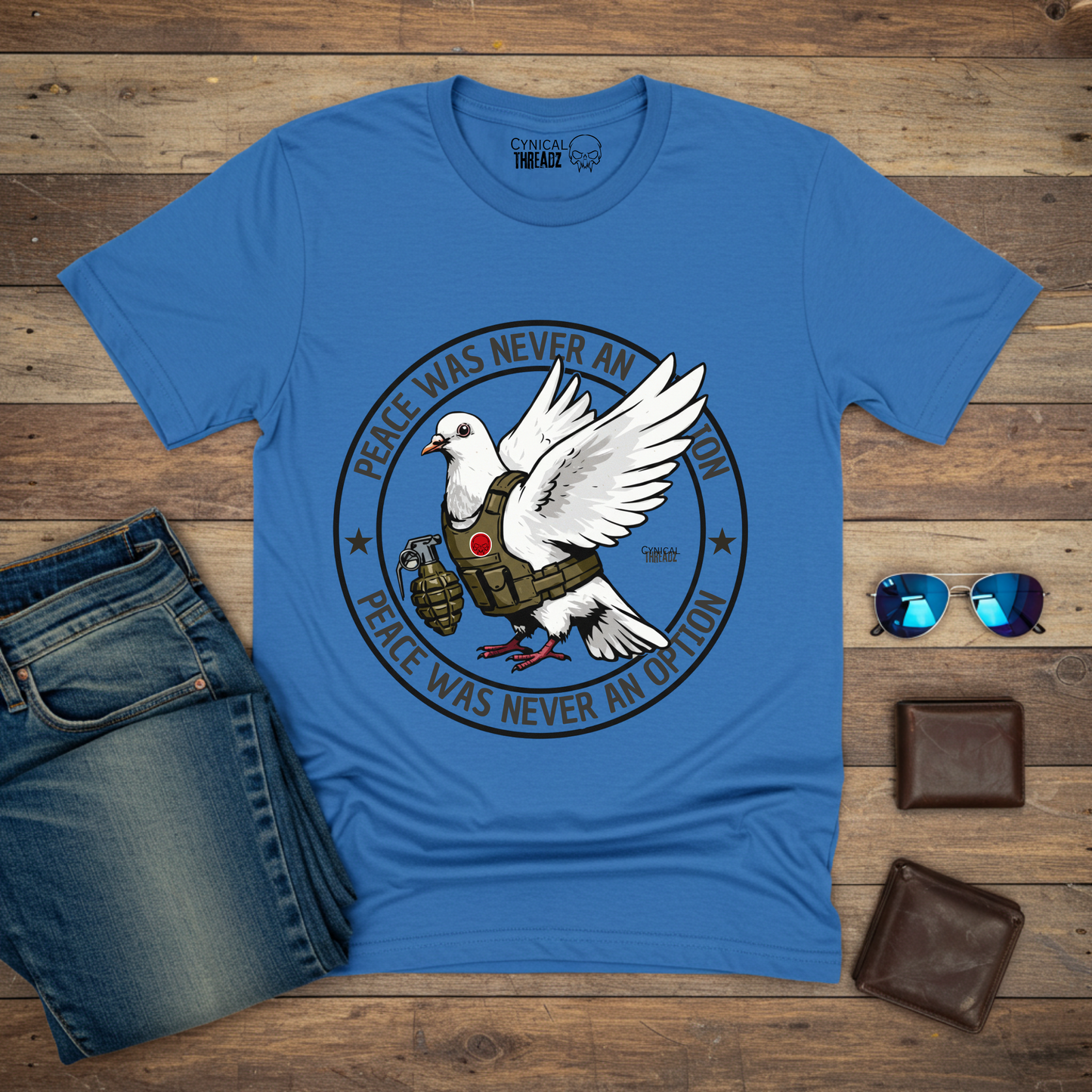 Dove Wearing Bullet Proof Vest,Graphic Tee
