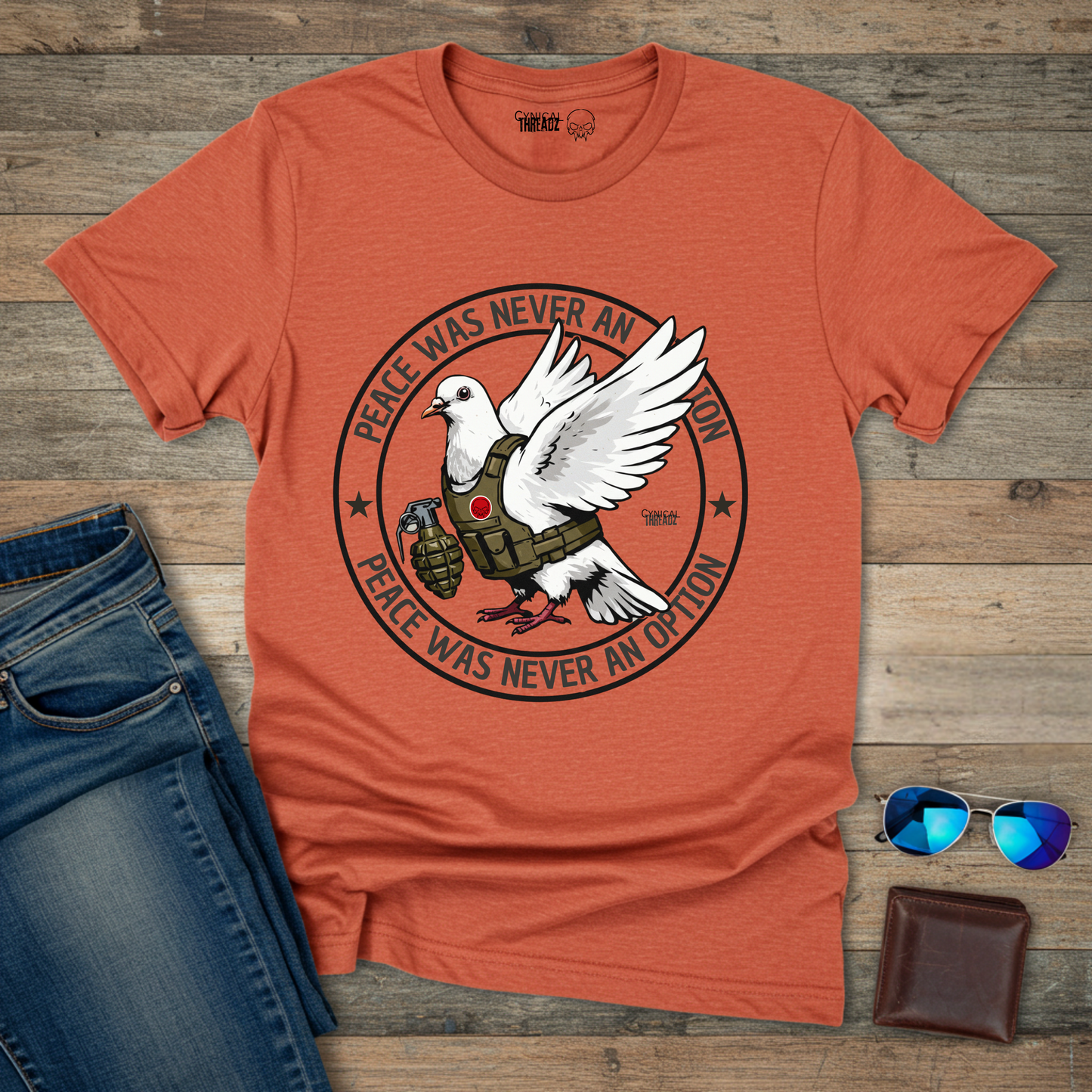 Dove Wearing Bullet Proof Vest,Graphic Tee