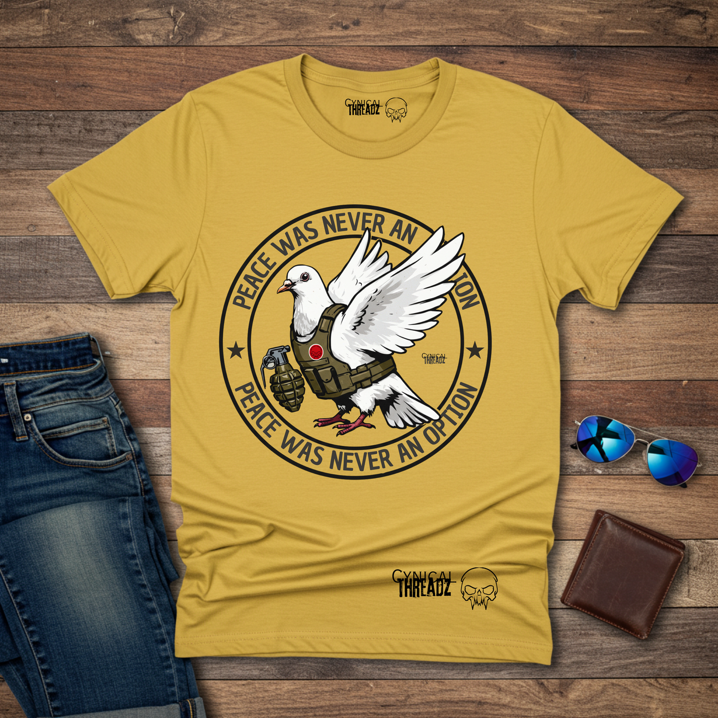 Dove Wearing Bullet Proof Vest,Graphic Tee