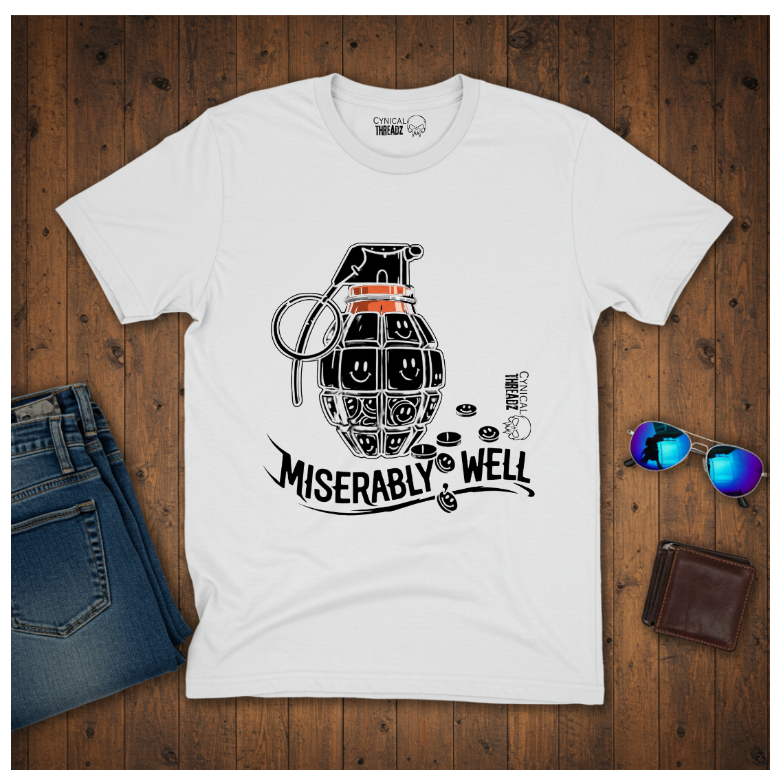 Grenade Design 'Miserably, Well' Unisex