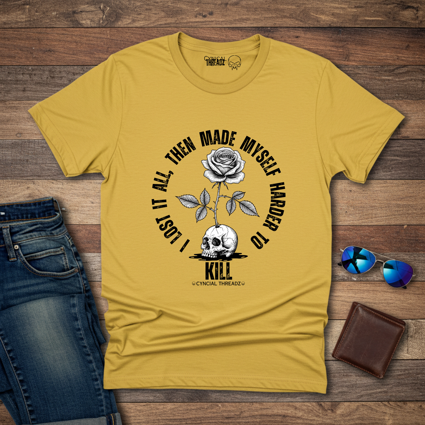 I LOST IT ALL, THEN MADE MYSELF HARDER TO KILL.Motivational Unisex T-Shirt