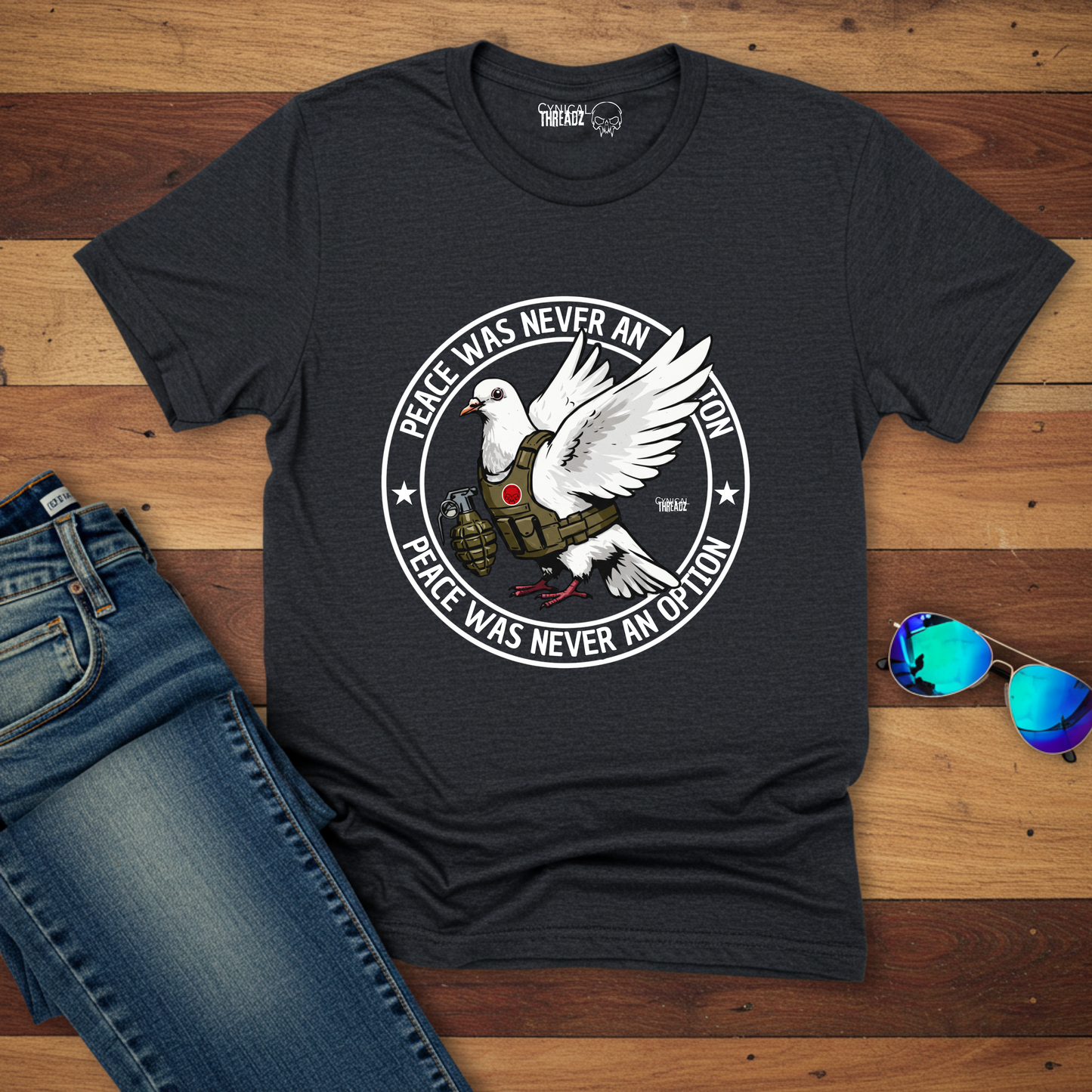 Dove Wearing Bullet Proof Vest,Graphic Tee