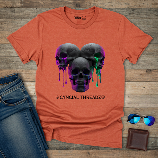 THREE SKULLS, UNISEX T-SHIRT